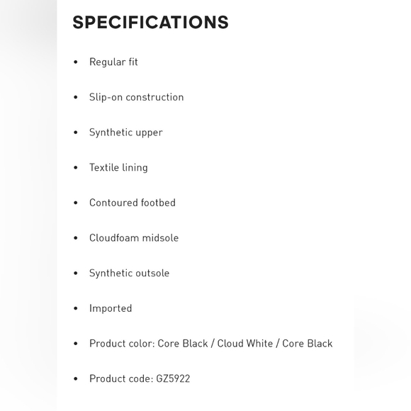 Adidas Adilette Shower Slides, Black/White, Size Men 6/Women 7 - Picture 6 of 6